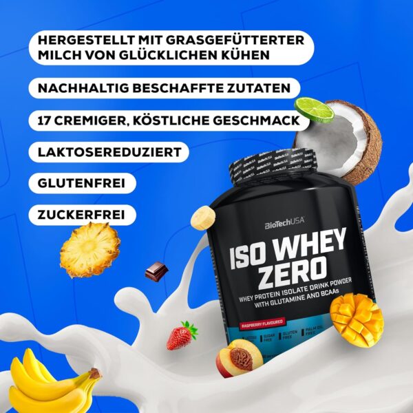BioTechUSA Iso Whey Zero Protein Isolate Vanille 454g-2