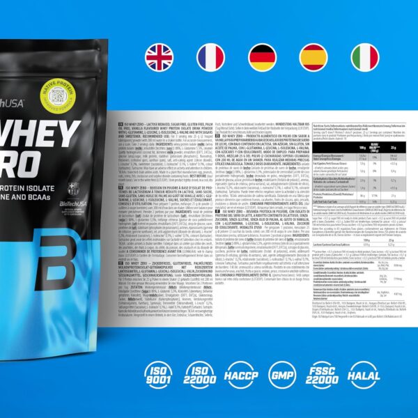 BioTechUSA Iso Whey Zero Protein Isolate Vanille 454g-5