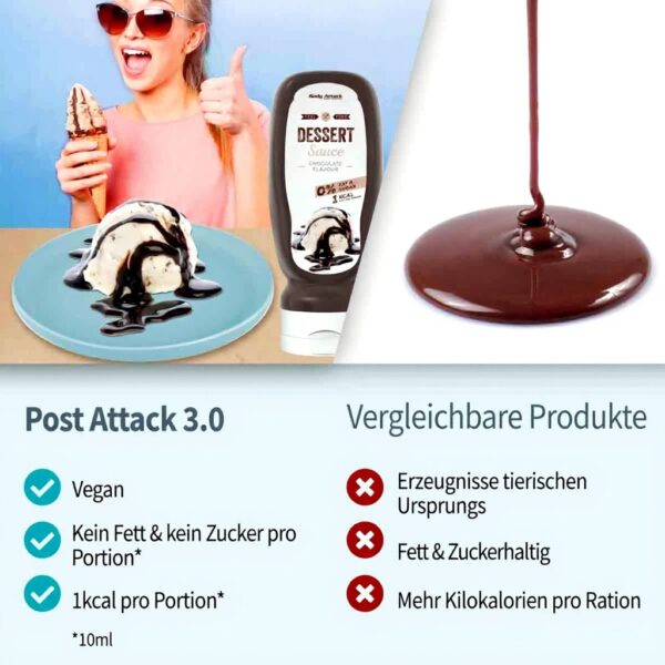 Body Attack Schokoladensauce kalorienarm vegan 2er Pack