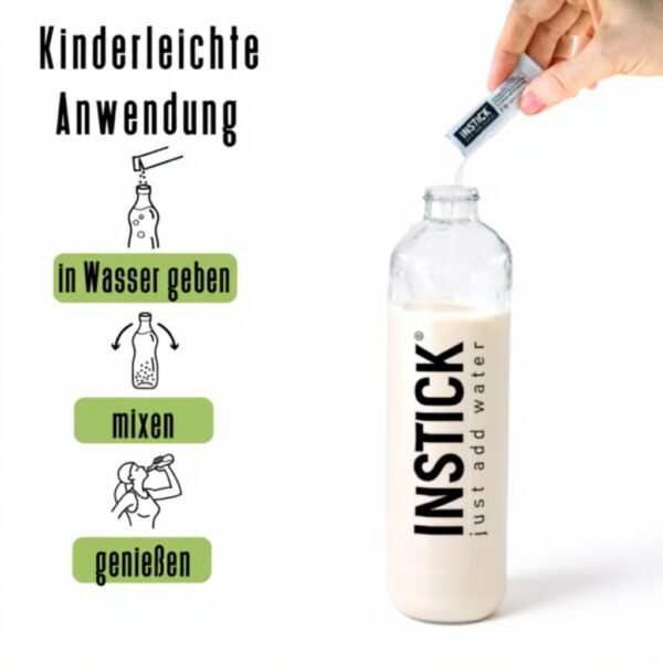 INSTICK Zuckerfreies Instant-Getränkepulver Eiskaffee Vegan