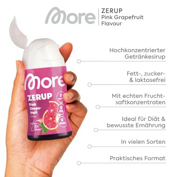 MORE Zerup Sirup zuckerfrei Pink Grapefruit 65 ml