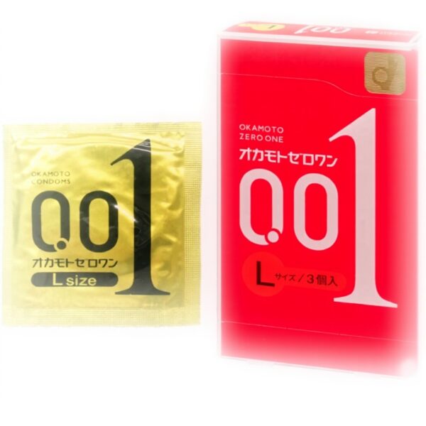Okamoto Kondome Zero One L 0,01mm 3 Stück Safer Sex