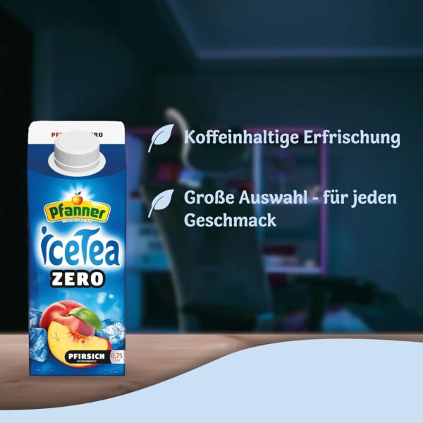 Pfanner Eistee Pfirsich Zero ohne Zucker 8x750ml Vorratspack-1