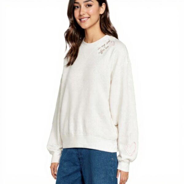 Wildfox Damen Sweatshirt Cody lockere Passform Eiskaffee