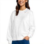 Wildfox Damen Sweatshirt Cody lockere Passform Eiskaffee