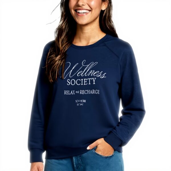 Wildfox Damen Sweatshirt Keely Raglan Wellness Society