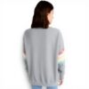 Wildfox Damen Sweatshirt Grau Marvel Stripe Baumwolle