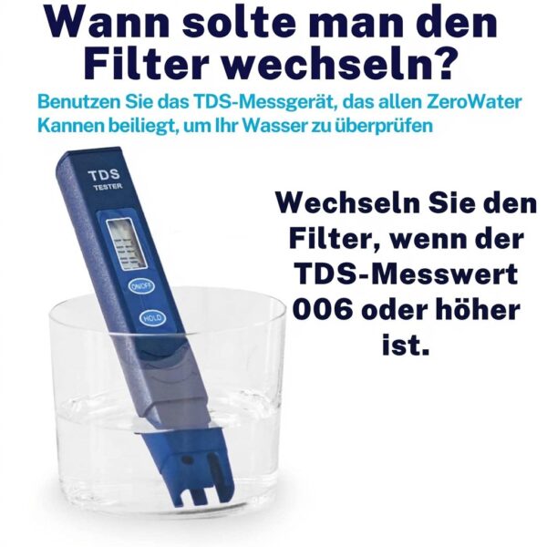 ZeroWater Filterkanne 5-stufig 1,7 L Blei Reduktion