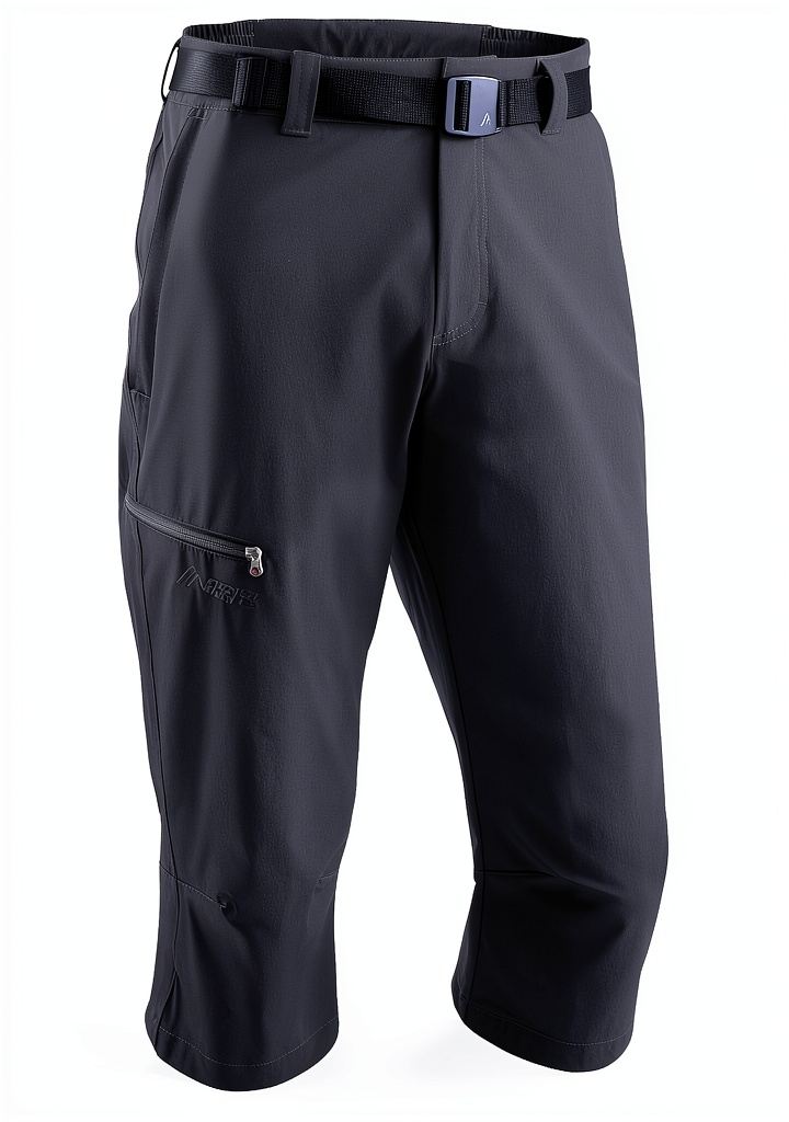 Maier Sports Jennisei Herren Capri in Blau bei Outdoor-Aktivität