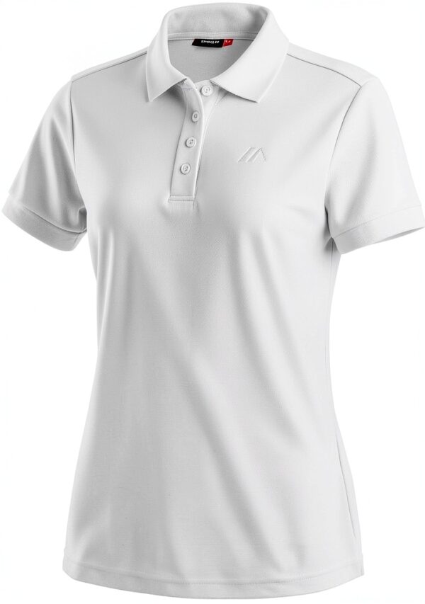 Maier Sports Poloshirt Damen Funktionsshirt Dryprotec Weiß-0