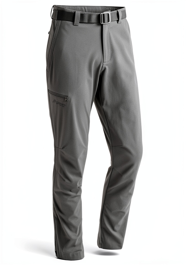 Maier Sports Torid Slim Wanderhose in Braun auf einem Waldweg