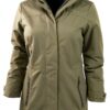 Maier Sports Damen Outdoor Mantel wasserdicht wattiert Grün-0