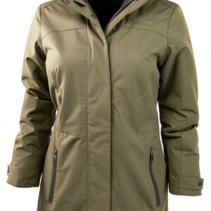 Maier Sports Damen Outdoor Mantel wasserdicht wattiert Grün-0