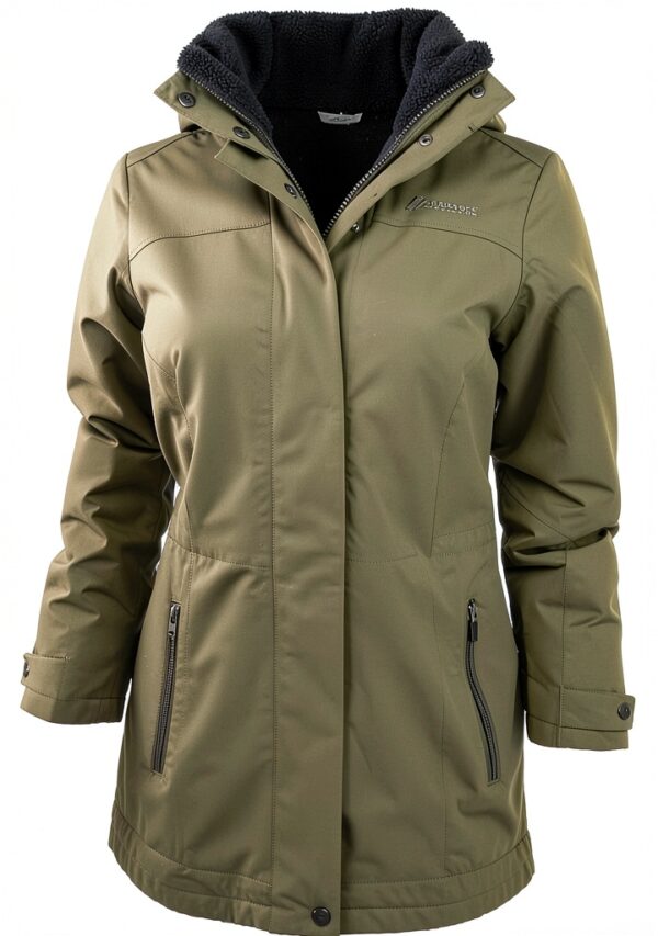 Maier Sports Damen Outdoor Mantel wasserdicht wattiert Grün-0