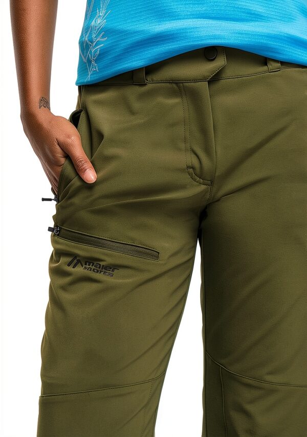 Wanderhose Damen Maier Sports elastisch nachhaltig Grün-2