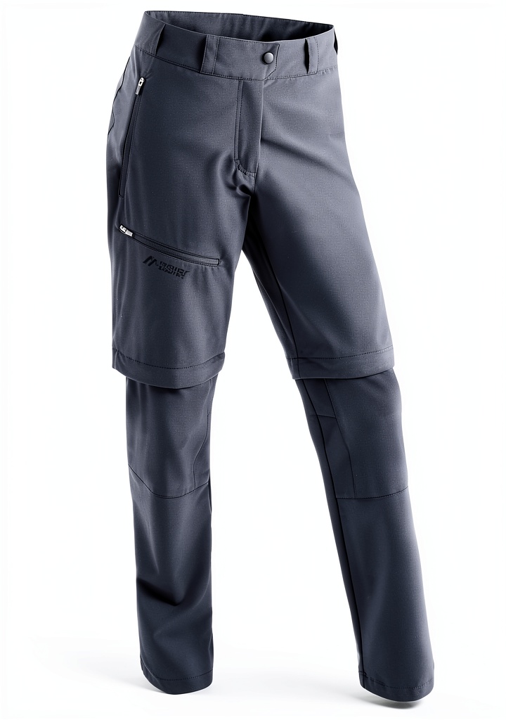 Maier Sports Damen Wanderhose Latit Zip W in Beige auf Wanderpfad
