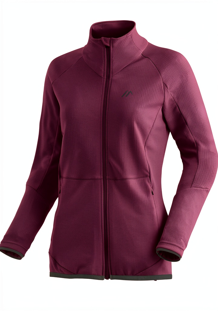 'Maier Sports Fleecejacke in Rich Soil Farbe bei Outdoor-Aktivität'