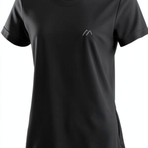 Maier Sports Funktionsshirt Damen Schwarz Dryprotec Rundhals-0