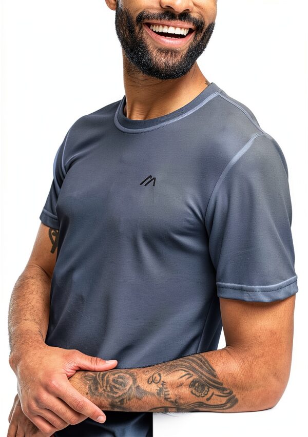 Maier Sports Funktionsshirt Herren Dryprotec Blau Rundhals-1