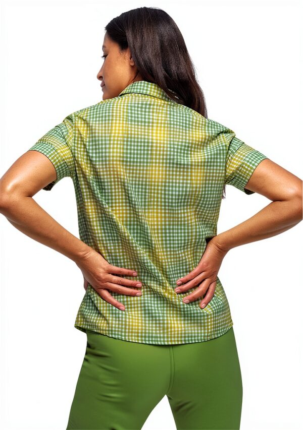 Maier Sports Damen Polo Shirt Grün Kurzarm Baumwolle-4