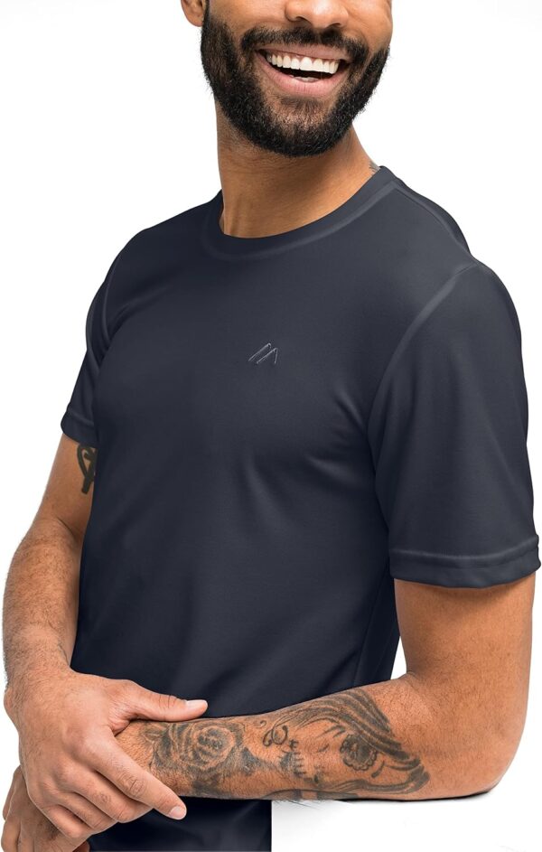 Maier Sports Herren Walter Shirt Braun Regular Fit Funktionsshirt-1