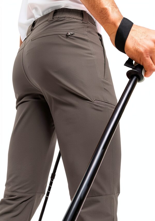 Maier Sports Herren 3/4 Hose EL Jennisei Braun Regular Fit-2