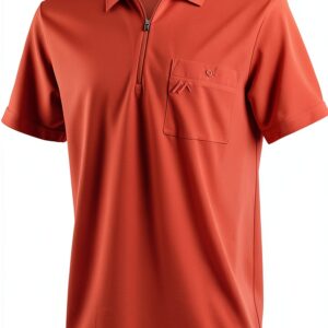 Maier Sports Herren Arwin 2.0 Polohemd dryprotec Rip Kragen Salsa-0