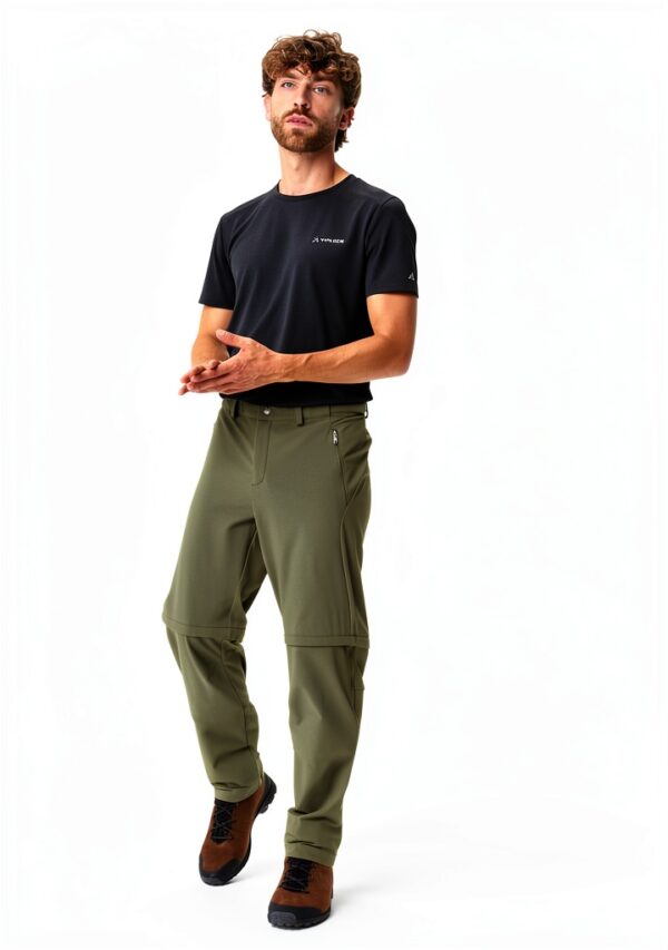 VAUDE Men's Farley Stretch T-Zip Pants III, Bequeme Herren Trekkinghose mit Zip-Off-Funktion, schnell zur Bermuda abzippar, strapazierfähig, schnelltrocknend & elastisch, umweltfreundlich hergestellt-6