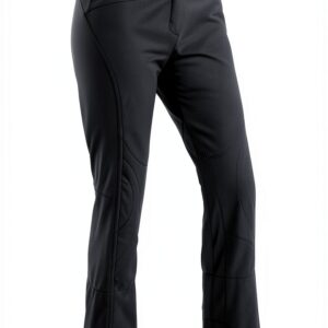 Maier Sports Marie, Enganliegende Damen Skihose, Wasserabweisende Softshell Schneehose, Stretchmaterial und verstellbarer Bund, PFC-frei, stormprotec-Technologie, Schwarz, Gr. 17 (W26/L29)-0