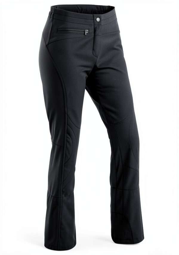 Maier Sports Marie, Enganliegende Damen Skihose, Wasserabweisende Softshell Schneehose, Stretchmaterial und verstellbarer Bund, PFC-frei, stormprotec-Technologie, Schwarz, Gr. 17 (W26/L29)-0