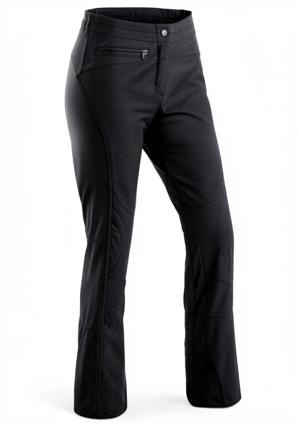Maier Sports Marie, Enganliegende Damen Skihose, Wasserabweisende Softshell Schneehose, Stretchmaterial und verstellbarer Bund, PFC-frei, stormprotec-Technologie, Schwarz, Gr. 34 (W26/L31)-0