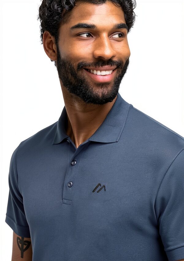 Poloshirt Maier Sports Ulrich Herren Leichtes Piqué Dryprotec Blau M-1
