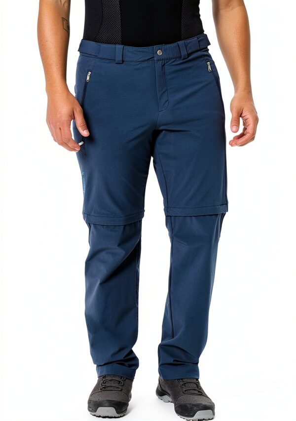 VAUDE Men's Farley Stretch T-Zip Pants III, Bequeme Herren Trekkinghose mit Zip-Off-Funktion, schnell zur Bermuda abzippar, strapazierfähig, schnelltrocknend & elastisch, umweltfreundlich hergestellt-2