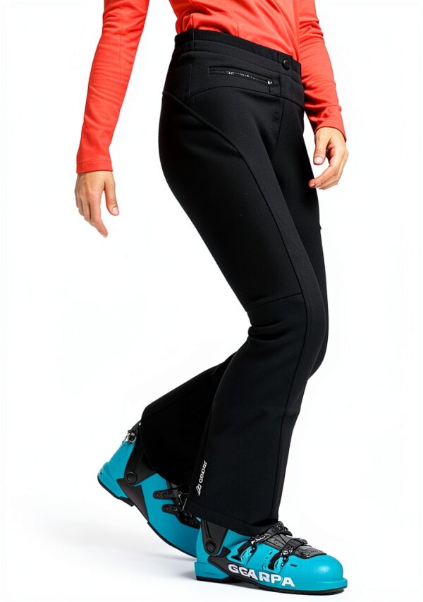 Maier Sports Marie, Enganliegende Damen Skihose, Wasserabweisende Softshell Schneehose, Stretchmaterial und verstellbarer Bund, PFC-frei, stormprotec-Technologie, Schwarz, Gr. 34 (W26/L31)-5