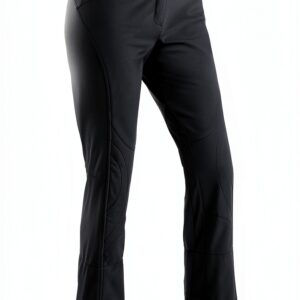 Maier Sports Marie, Enganliegende Damen Skihose, Wasserabweisende Softshell Schneehose, Stretchmaterial und verstellbarer Bund, PFC-frei, stormprotec-Technologie, Schwarz, Gr. 48 (W40/L32)-0